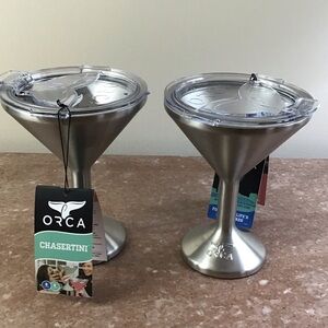 Orca Chasertini Stainless Steel Insulated Cup with clear lid ( pair)